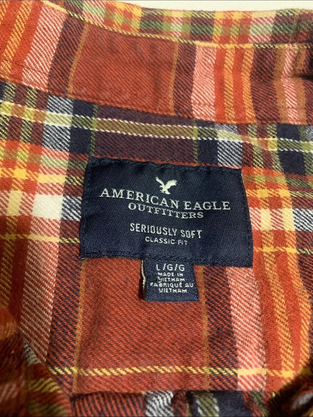 Upcycled Grateful Dead Black agraphic Hoodie with Rust Plaid Flannel Sleeves - Picture 8 of 11
